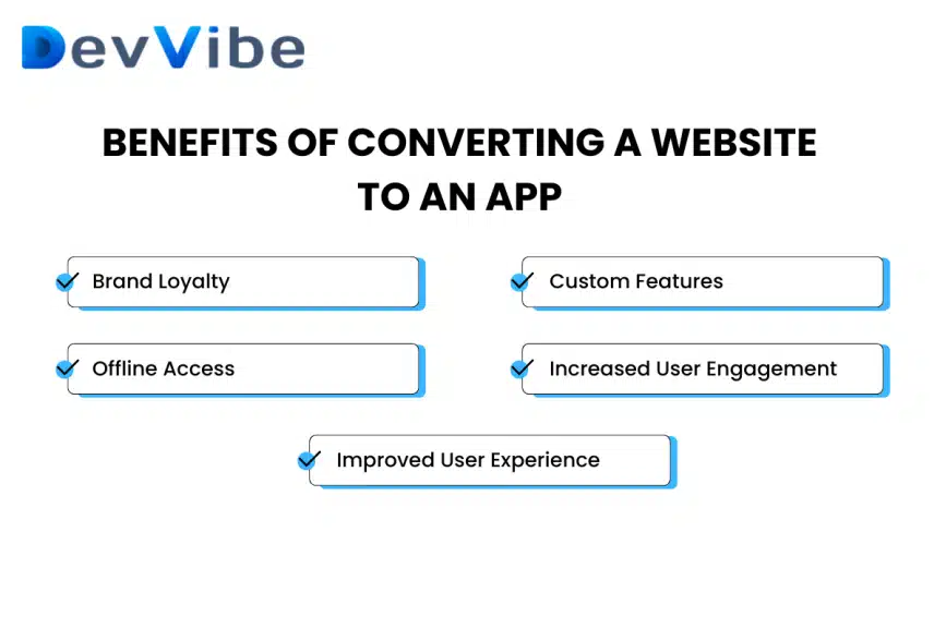 benefits of converting a website to an app